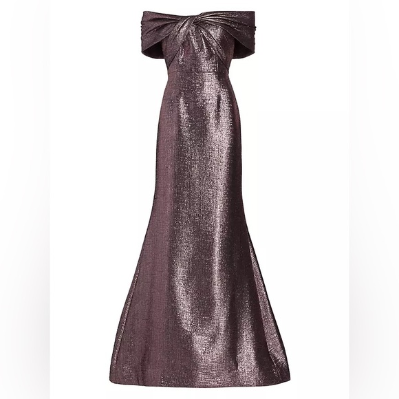 Rickie Freeman for Teri Jon Dresses & Skirts - Teri Jon by Rickie Freeman Metallic Jacquard Bodice Off Shoulder Gown Dress